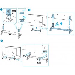 Sony Television KD-49X9000E Complete Desktop Stand