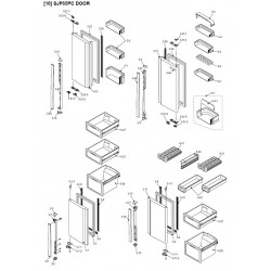 Sharp Refrigerator Exploded Diagram SJ-F65PC-WH / SJ-F65PC-SL