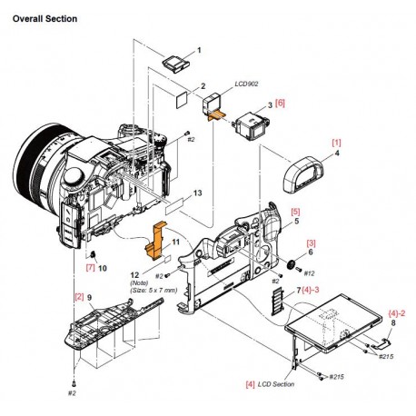 DSC-RX10M2 Sony Camera Exploded Diagram