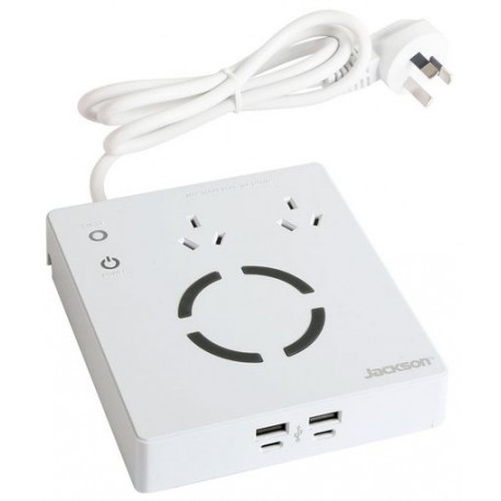 Jackson 10W Wireless QI Charging Hub with USB Ports and 2x AC GPO
