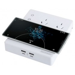 Jackson 10W Wireless QI Charging Hub with USB Ports and 2x AC GPO