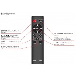 BAUHN EASY TV Remote for ATV50UHD-1219