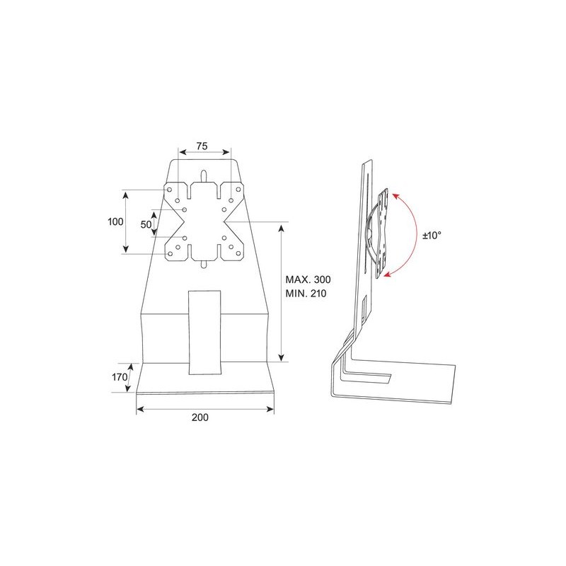 TV / Computer Monitor Desktop Stand - for 10-26 inch LCD ...