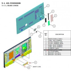 KD55X9000B Sony Television Exploded Diagram