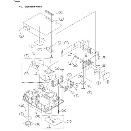 VPL-CS5A / VPL-CS6 / VPL-CX6 / VPL-EX1 Sony Projector Exploded Diagram