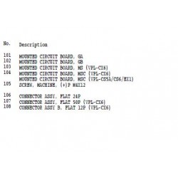 VPL-CS5A / VPL-CS6 / VPL-CX6 / VPL-EX1 Sony Projector Exploded Diagram
