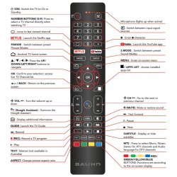 BAUHN TV Remote for ATV58UHDG-0320 ATV58UHDG-0920