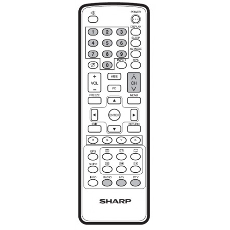 Sharp Television GA977WJSA Remote