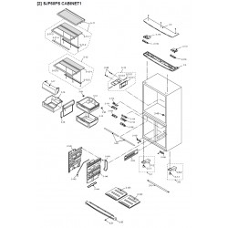 Sharp Refrigerator Exploded Diagram SJF60PS/SL / SJF60PS/WH