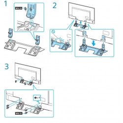 Sony Television KD75X8500D Complete Desktop Stand