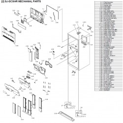 Sharp Refrigerator Exploded Diagram SJ-GC584R-BK/SL / SJ-SC584R-SL/WH