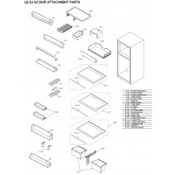 Sharp Refrigerator Exploded Diagram SJ-GC584R-BK/SL / SJ-SC584R-SL/WH