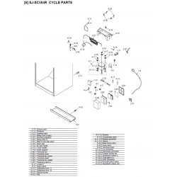Sharp Refrigerator Exploded Diagram SJ-GC584R-BK/SL / SJ-SC584R-SL/WH
