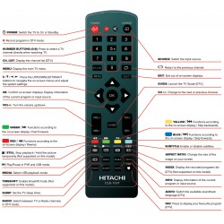 HITACHI CLE-1037 TV Remote for VZ40FHD6
