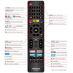 HITACHI CLE-1031B TV Remote for 42FHDSM20