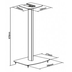 Universal Speaker Floor Mount - Pair