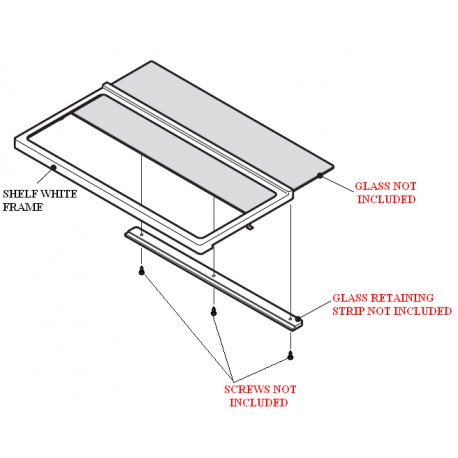 Sharp Fridge White Frame for Glass Shelf