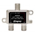 KINGRAY 2 Way F-Type Diplexer 5-2400MHz