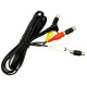 Analogue Extension Cable (Video & Audio) 3.5mm to 3 RCA Socket Cable - 1.5m