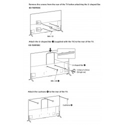 Sony TV Wall Mount U-shaped Bar KD75X9100C