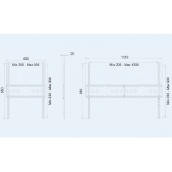 Universal Television FIXED Wall Bracket 60-110inch