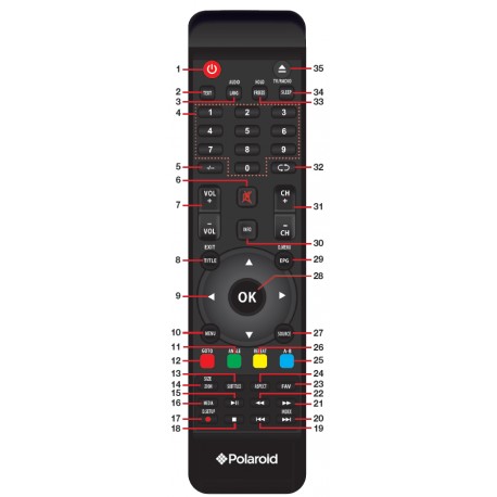 Polaroid TV Remote PH-323016HD2 REM13608