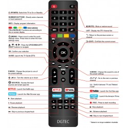 DGTEC TV Remote for DG40FHDNF