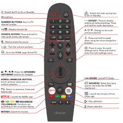LINSAR TV Remote for LS82UHDNF / LS65UHDNF / LS70UHDNF