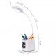 Home/Office LED Desk Lamp with Holder, Clock, Date and Temperature