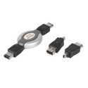 Firewire (i-Link/DV) Cable 6pin to 6pin with 4pin Adaptors 1.5 Metre