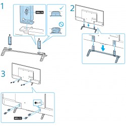 Sony Television KD43X8000D Complete Desktop Stand