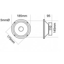 Speaker 6½” HF/R MID-WOOFER HI-POWER