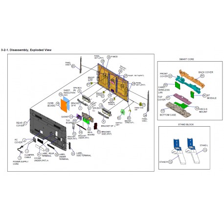 KDL70W850B Sony Television Exploded Diagram