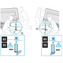 Sony Television Stand Legs for XR-55X90J / XR-65X90J