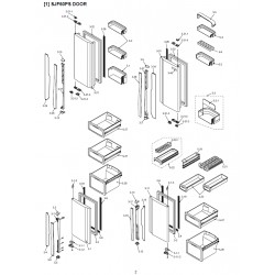 Sharp Refrigerator Exploded Diagram SJF60PC-WH/SL