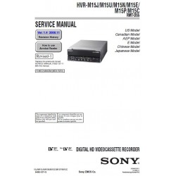 Sony Service Manual for HVRM15J / HVRM15U / HVRM15N / HVRM15E / HVRM15P / HVRM15C