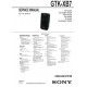 Sony GTK-XB7 Audio Service Manual