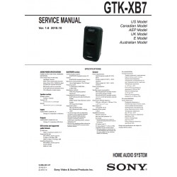 Sony GTK-XB7 Audio Service Manual