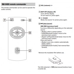 Sony RM-X400 Car Audio Remote for XAV-9500ES