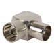 Metal PAL Female to PAL Male Right Angle Adaptor