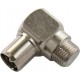 Metal PAL Male to F Socket Right Angle Adaptor