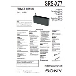 Sony SRS-X77 Service Manual