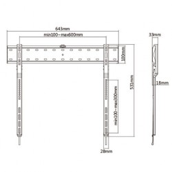 43-80 inch Slim Universal TV Wall Bracket Fixed