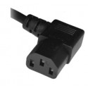 Power Cord Left Angle Plug to Straight Mains Plug