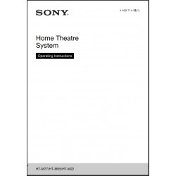 Sony Audio Instruction Manual HT-M77 (STR-KM77) / HT-M55 (STR-KM55)