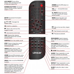 LINSAR DVD Player Remote for LS9DPDVD