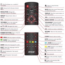 LINSAR BLU-RAY Player Remote for LSBRDVD