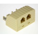 P605DM Modular Double Adaptor (6P4C)