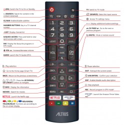 ALTIUS TV Remote for AT24HDW-BCF