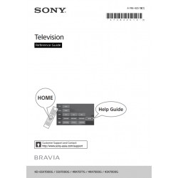 Sony Television Instruction Manual KD-65X7000G / KD-55X7000G / KD-49X7077G / KD-49X7000G / KD-43X7000G